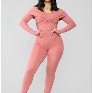 Pink Fashion Nova jumpsuit